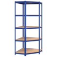 thumbnail image 5 of vidaXL 5-Layer Shelves 3 pcs Blue Steel&Engineered Wood, 5 of 5