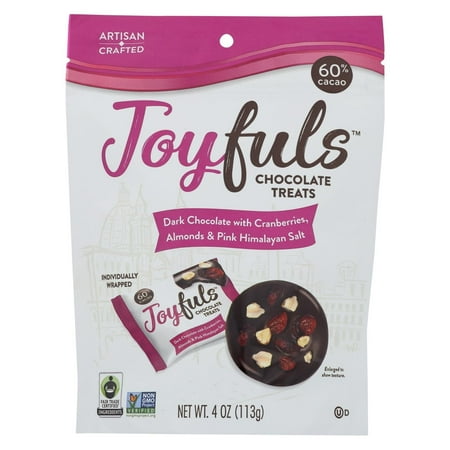 Cranberry White Chocolate - Joyfuls Chocolate Treats Cranberry Almond With Pink Himalayan Salt CS/6 4oz