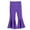 Purple-2, variant on PINQI Children's Girls Fashion Flare Leggings Stretch Cotton Hem Pants Oversized Flare Pants Kids Girls Solid Color Dance Bell Bottoms(Blue-1,3-6 Months)