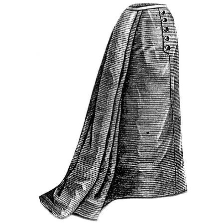 Sewing Pattern: 1893 Skirt with Watteau Pleat Pattern