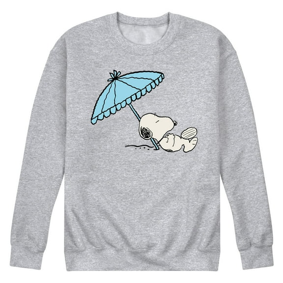 Peanuts - Men's Snoopy Chill Vibes Just Hanging Crewneck Fleece Pullover Sweatshirts