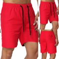 thumbnail image 2 of Running Shorts For Men, Men's Swim Trunks Beach Shorts Sports Shorts Bathing Suit Boardshorts Swimwear Surfing Red, 2 of 5