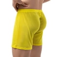 thumbnail image 6 of YWDJ Boyshort Underwear for Women Breathable Lightweight No Show Men Casual Fashion Solid Sexy Underwear Gold Mesh Striped Breathable Hip Shorts Yellow S, 6 of 9