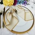 thumbnail image 3 of Eiden Linen, Gold Collection, Set of 6, Cloth Napkins, Champagne with Gold Trim, 3 of 7