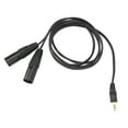 thumbnail image 4 of Cable macho macho de 3,5 mm A dual xlr, cable de micrófono macho dual xlr dateje de cobre puro 1.5m sonido de hifi de pvc para altavoces, 4 of 7