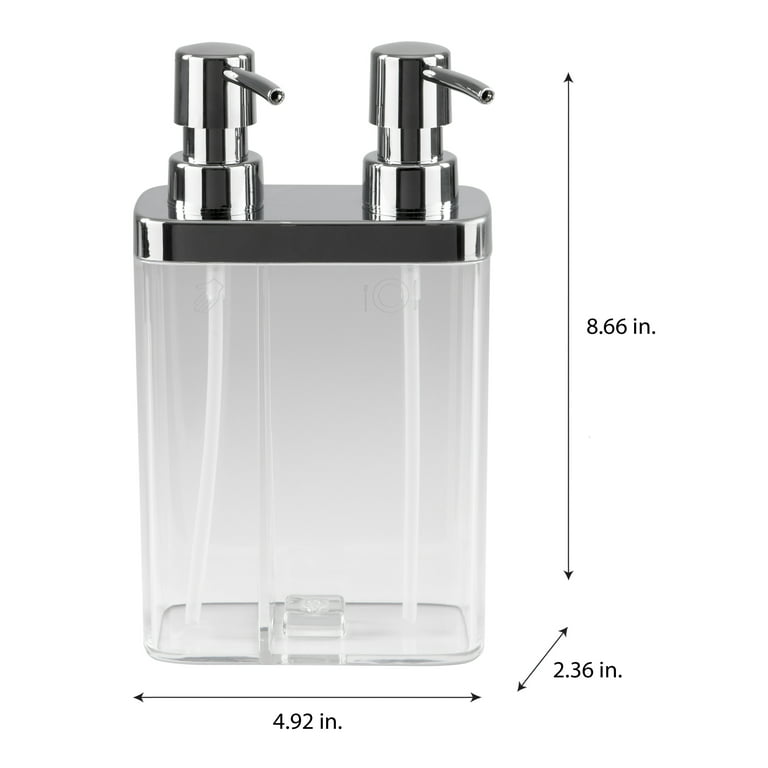 Soap or Lotion Dispenser Bottle in Aqua Mist - Kitchen Set — Back