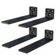 thumbnail image 1 of Soportes flotantes para estantes NEODROP de acero negro de 6 pulgadas, paquete de 4, 1 of 7