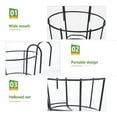 thumbnail image 3 of OUNONA 3Pcs Black Hanging Flowerpot Rack Over Railing Planter Stand for Balcony Or Garden, 3 of 8