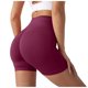 thumbnail image 1 of Pantalones cortos sin costuras para mujer con efecto lifting - Pantalones cortos de gimnasio y yoga de cintura alta, control de abdomen, nailon y spandex, tallas S-XL, 1 of 3