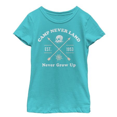 Girl s Peter Pan Camp Neverland Est. 1953 Graphic Tee Tahiti Blue X Small