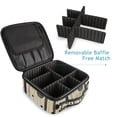 thumbnail image 4 of FORMRS Travel Makeup Bag Large Capacity Train Case Cosmetic Organizer with Adjustable Dividers, Stripes Pattern, 4 of 8