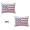 2PC-Red, variant on American Flag Pillow, 4th of July Pillows for Bed,​ Fluffy Bow Patterned Pillow, Cotton Material Pastel American Flag Decor for Room Bedroom Throw Pillow