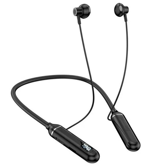 Neckband Bluetooth Headphones, Around The Neck Headphones 8H  Playtime, Bluetooth Headsets with Call Vibration, Wireless Earbuds Noise Isolation/Built-in Mic/IPX7 Waterproof,Black