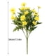 thumbnail image 2 of Ramo de flores artificiales Hojas de simulación Flor Decoración floral Hogar Fiesta de bodas Planta falsa, Amarillo Inevent HA8310-05B, 2 of 6