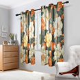 thumbnail image 2 of Yayeee Window Curtains Set of 2 for Living Room Light Filtering 63"x42", Bright Floral, 2 of 7
