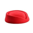 thumbnail image 3 of Wool Cap Stewardess Pillbox Hat Teardrop Fascinator Base Sweet Design Red One Size, 3 of 3