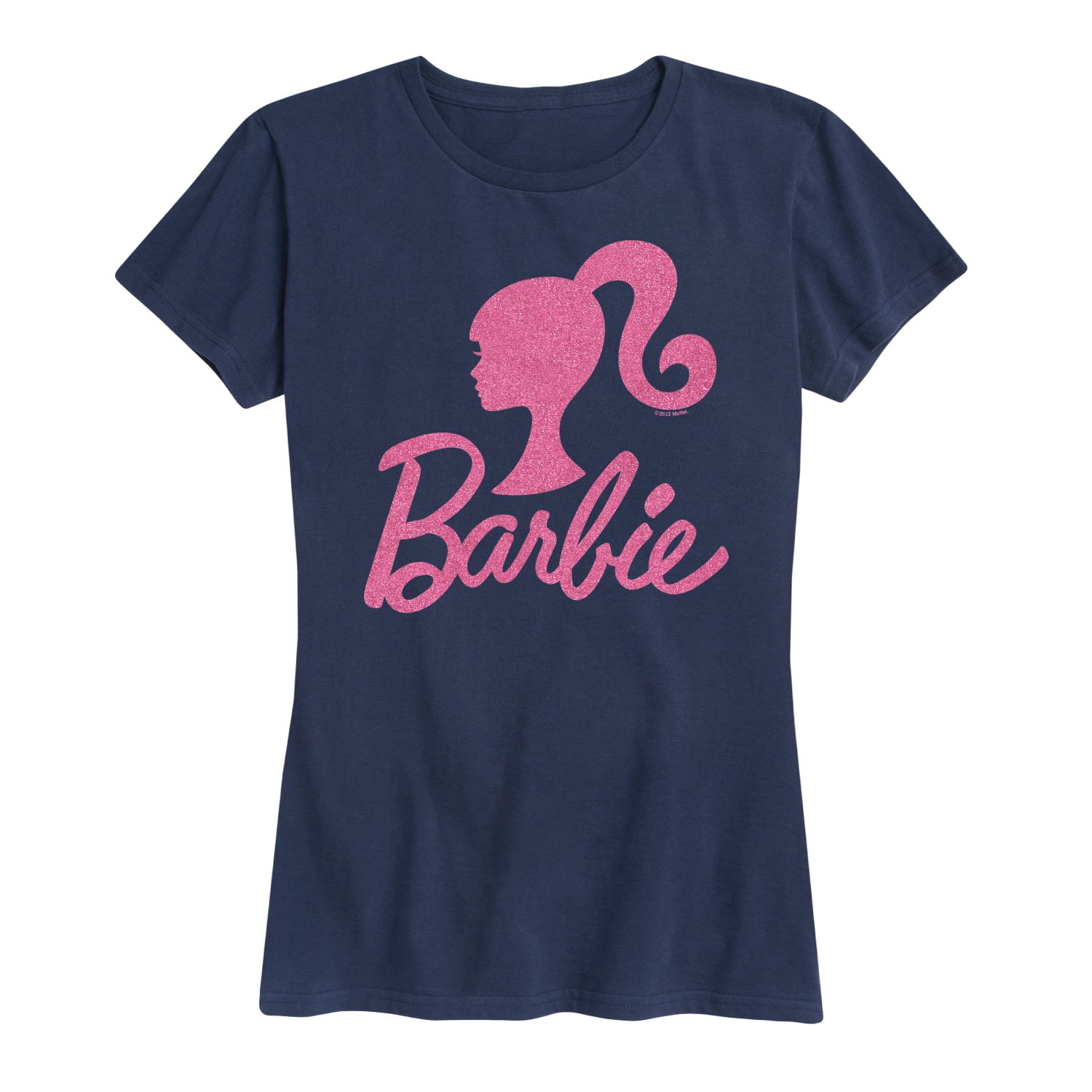 Barbie - Logo Pink Glitter Transfer - Women's Short Sleeve Graphic T ...