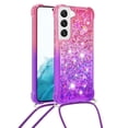 thumbnail image 2 of Funda para Samsung Galaxy S23 Plus 5G Brillantina Líquida Divertida Reluciente y con Cristales en Movimiento Cuerpo Cruzado con Cordón Ajustable, 2 of 5