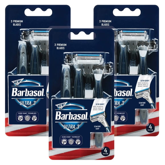 Maquinilla de afeitar desechable Barbasol Ultra 3 Premium, 4 unidades