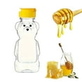 thumbnail image 4 of Shoreew 240ml Plastic Bear Honey Bottle Jars Empty Honey Squeeze Container with Flip-lid Reusable Bear Shaped Juice Bottle for Syrup Sauce Storing Dispensing, 4 of 7