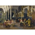 thumbnail image 3 of José Jiménez y Aranda 24x18 Black Modern Framed Museum Art Print Titled - Conversation in a Sevillian Courtyard (1881), 3 of 5