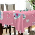 thumbnail image 5 of Yayeee Tablecloths 60" x 60" Rectangle Wrinkle Resistant Party Table Cover, Love Connection, 5 of 8