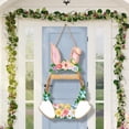 thumbnail image 5 of Wooden Bunny Easter Wreath for Front Door Decor, Wood Easter Bunny Door Sign, Spring Doors Sign Decoration, Home Outdoor Indoor Fireplace Window Wall Hanging Decoration, 5 of 9