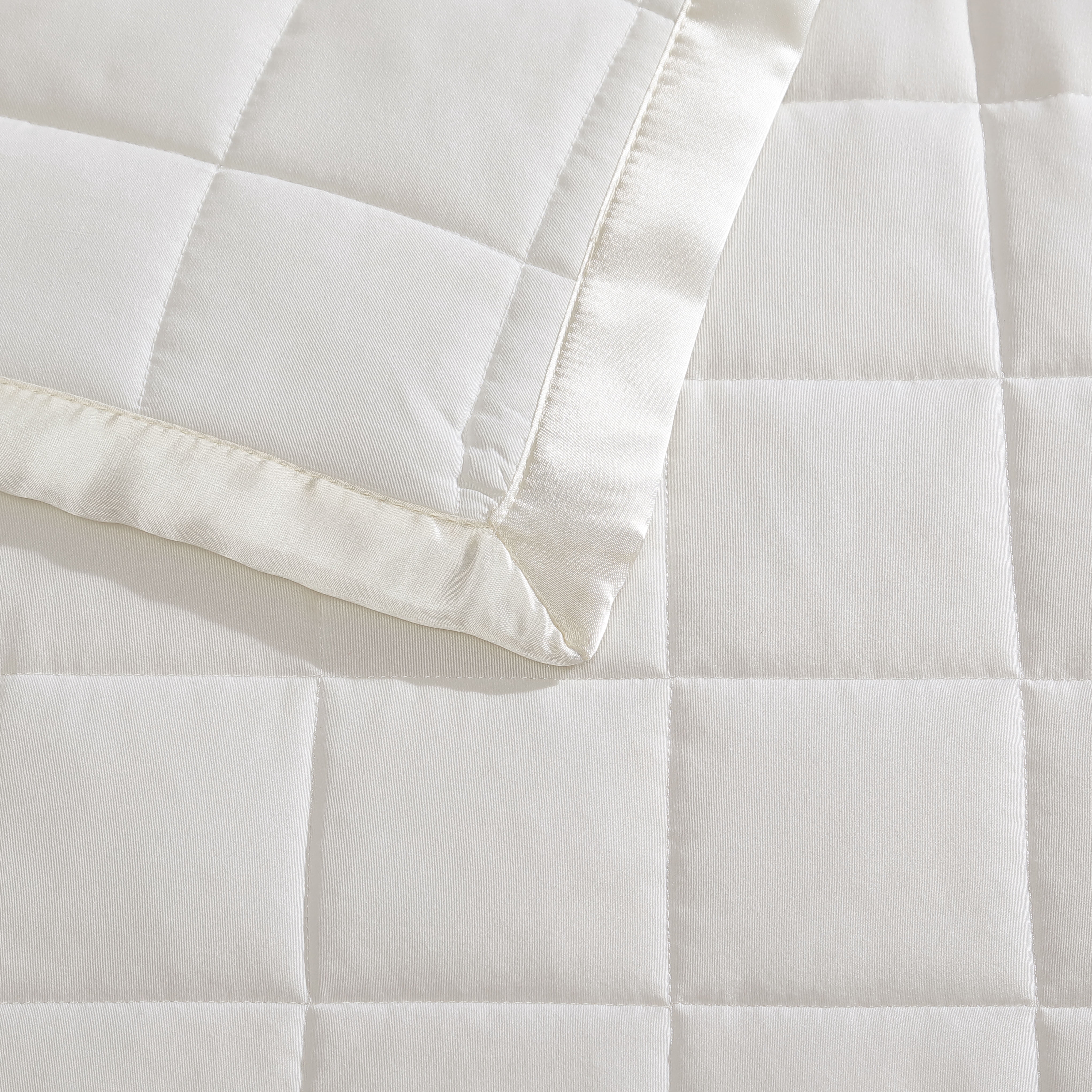 Beatrice Home Fashions, Down Alt Blanket with Satin Trim, Twin, Ivory