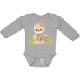 thumbnail image 3 of Inktastic Sloth Mom with Baby Sloth and Flowers Boys or Girls Long Sleeve Baby Bodysuit, 3 of 5