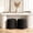 Black, variant on Gericco 17" Round Storage Ottomans Boucle Foot Rest Stool Vanity Stool for Bedroom Entryway Ottoman Set of 2-Padded Seat for Living Room, Dorm,Beige