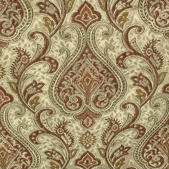 Decora Furnishings Vintage Versailles Damask Design Luxurious Classic Jacquard Fabric Upholstery Cushion Dining Chair Window Treatment Craft Renaissance Rococo Victorian 54" Width by The Yard (Gold)
