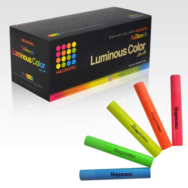 Caja de tiza luminosa Hagoromo Fulltouch, no tóxica, sin polvo, 72 unidades