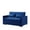 Navy Blue, variant on Gewnee 3-in-1 Convertible Futon Sofa Bed – 52.75" Velvet Pull-out Sofa Bed with Reclining Backrest,Side Pockets & 2 Toss Pillows – for Living Room,Apartment,Dorm(Black)