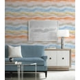 thumbnail image 2 of Lillian August Luxe Haven Ikat Waves Peel and Stick Wallpaper 20.5 in W x 18 ft. L - Sunset, 2 of 7