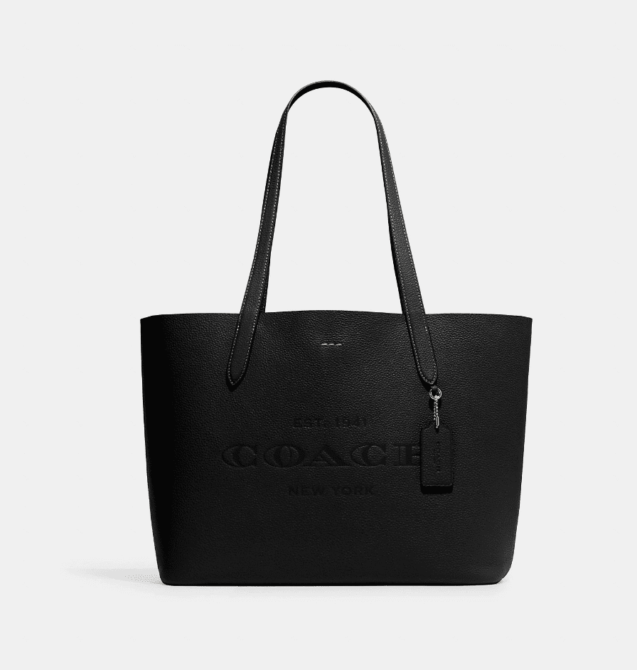 Bolsa Tote Coach piel granulada color negro Coach Bolsa