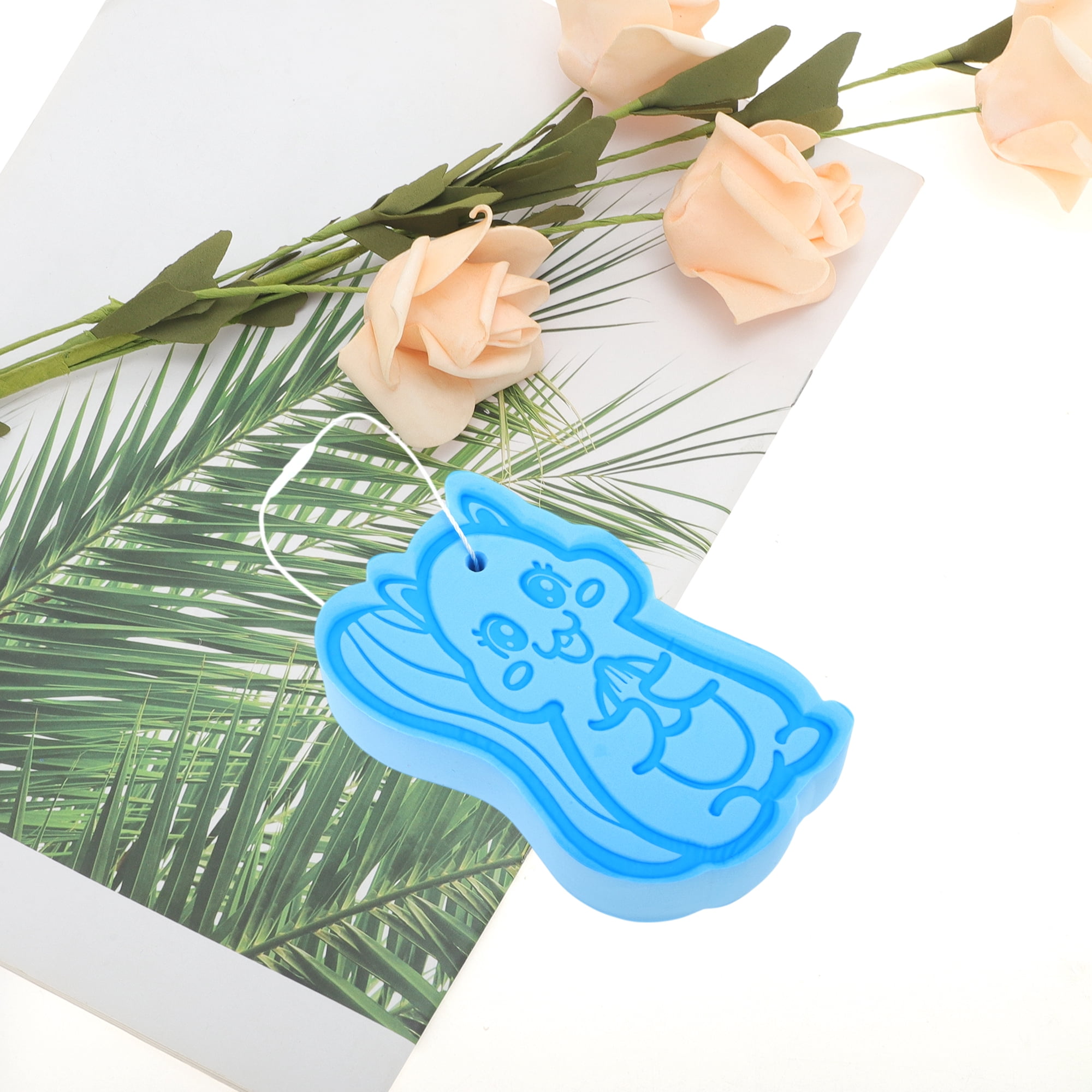 Unique Bargains Cartoon Bath Brush Body Scrubber Sky Blue