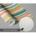 thumbnail image 6 of S4Sassy Stripes Wallpaper - Multi Wall Covering, 25" x 360" Self-Adhesive Textured Vinyl Walls Paper, Wallwrap, Easy DIY Wall Covering For Kids Bedroom, Kids room wall decor, Playroom wallpaper, 6 of 9