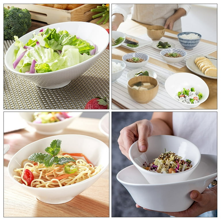 Bowl Bowls Salad Ceramic Serving Fruit Pasta Angled Dessert Mixing