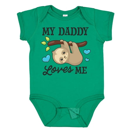 

Inktastic My Daddy Loves Me with Sloth and Hearts Gift Baby Boy or Baby Girl Bodysuit