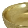 thumbnail image 2 of Round Tray with Hammered Accents, Vintage Details, 14 Inch Gold Resin, 2 of 5