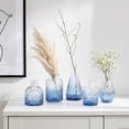 thumbnail image 3 of odorsTT 12 Pack Glass Bud Vase Set, Small Vintage Vases for Centerpieces, Decorative Flower Vases for Wedding Home Table Decor, Mother's Day Decor, Ideal Mother's Day Gift - Gradient Blue, 3 of 3