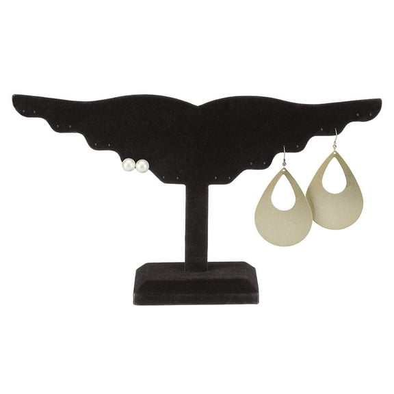 Black Velvet Winged Earring Display - Pack of 10