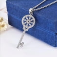 thumbnail image 4 of 1.50 Ct Round Cut Lab Created Diamond Key Shape Pendant 14k White Gold Plated, 4 of 4