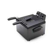 Presto 5 Qt Dual Basket Pro Fry Immersion Element Black Deep Fryer 05489