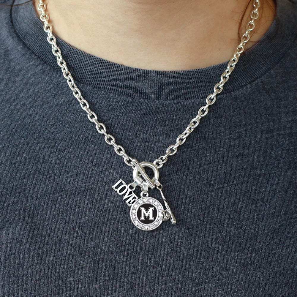 Inspired Silver My Sports Number Circle Charm Baseball Glove Toggle Charm Bracelet Number 20