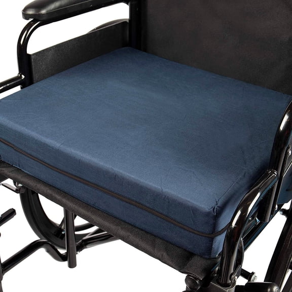 DMI Foam Seat Cushion for Wheelchair, Office Chair, Car or Kitchen Chair, 18 x 16 x 4 in, Blue