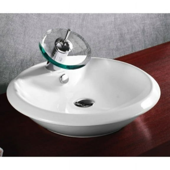 Nameeks Ca4140 Caracalla 20-1/11" Ceramic Vessel Bathroom Sink - White