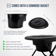 thumbnail image 4 of Kunida Designs Portable Camping Toilet Chair with Bucket - Folding Bedside Commode - Lightweight Foldable Outdoor Porta Potty for Adults - Stainless Steel - 14.5 Inches Tall, 4 of 7