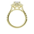 thumbnail image 3 of Unique Moments 2 ct Lab-Grown Pear Split Shank Double Halo Diamond Engagement Ring 10K Yellow Gold, 3 of 6