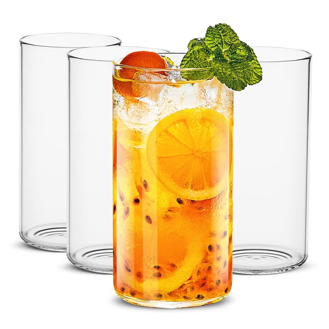 Vasos para beber LUXU Thin Highball, 560 ml, juego de 4 unidades, transparentes